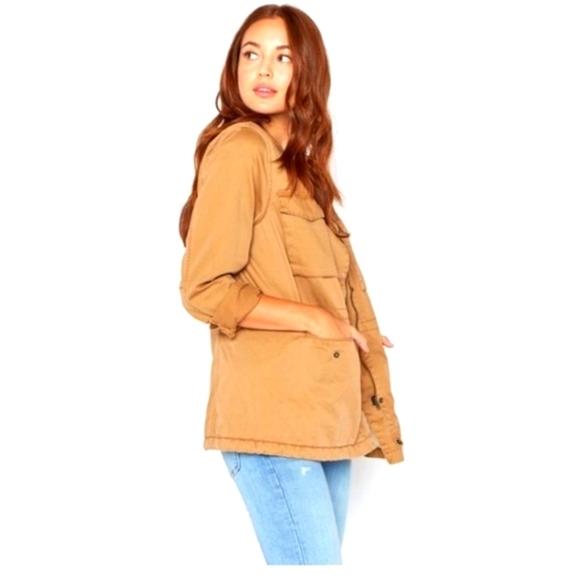 Tan Thread & Supply Roasted Pecan Utility Snap Jacket - Picture 5 of 7